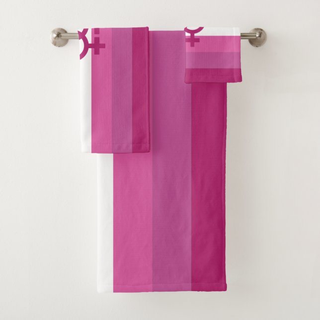 WLW Lesbische Flagge Badhandtuch Set (Insitu)