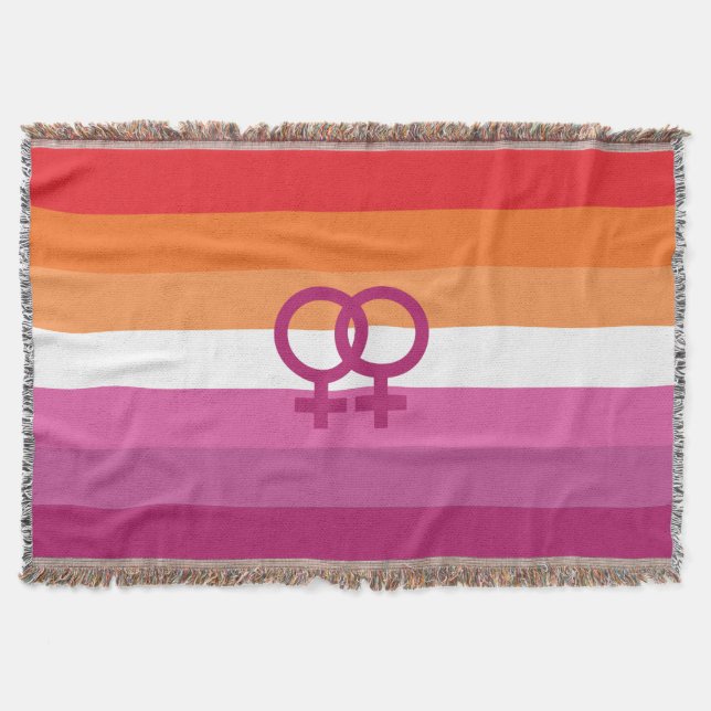 WLW Lesbische Flagge Decke (Vorderseite)