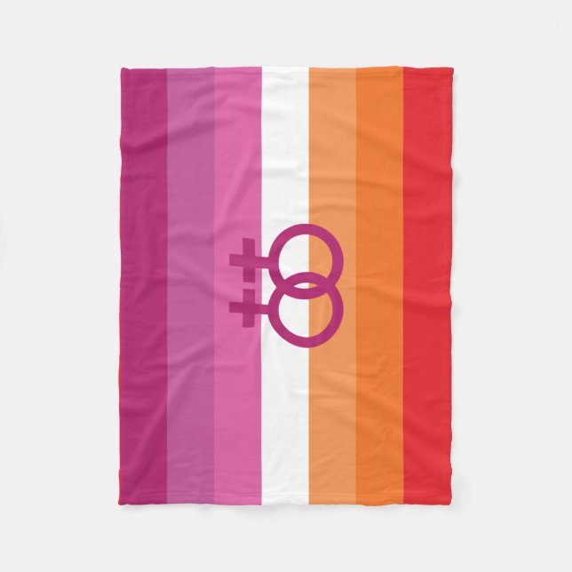 WLW Lesbische Flagge Fleecedecke (Vorderseite)