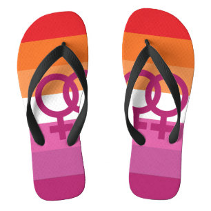 WLW Lesbische Flagge Flip Flops