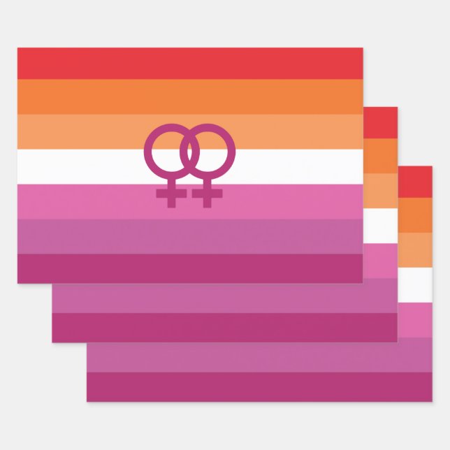 WLW Lesbische Flagge Geschenkpapier Set (Set)