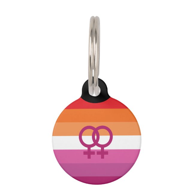 WLW Lesbische Flagge Haustiermarke (Vorderseite)