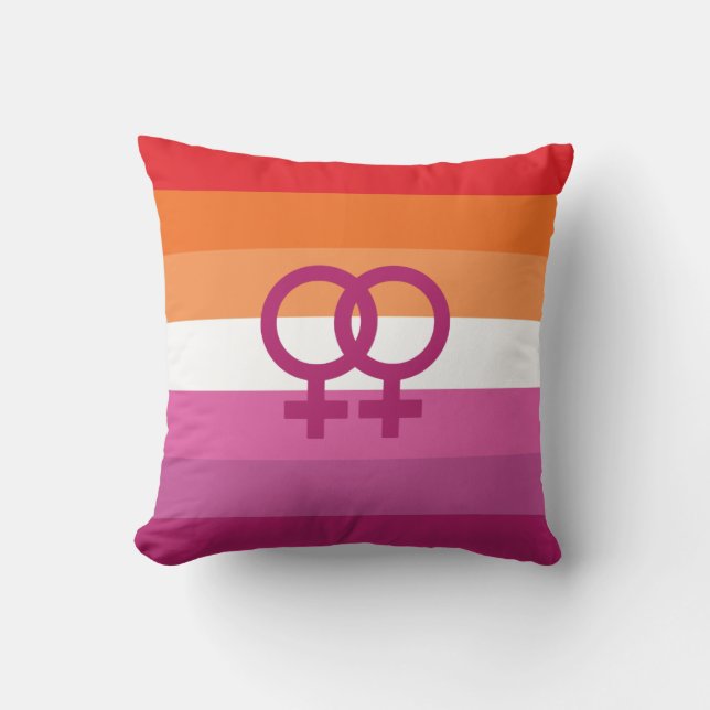 WLW Lesbische Flagge Kissen (Vorderseite)
