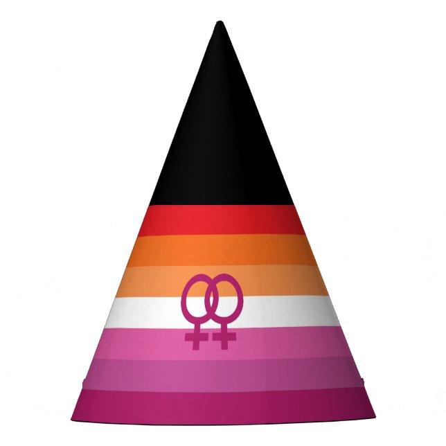 WLW Lesbische Flagge Partyhütchen (Vorderseite)