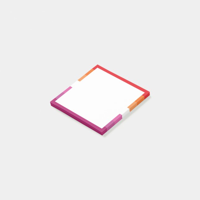 WLW Lesbische Flagge Post-it Klebezettel (angewinkelt)