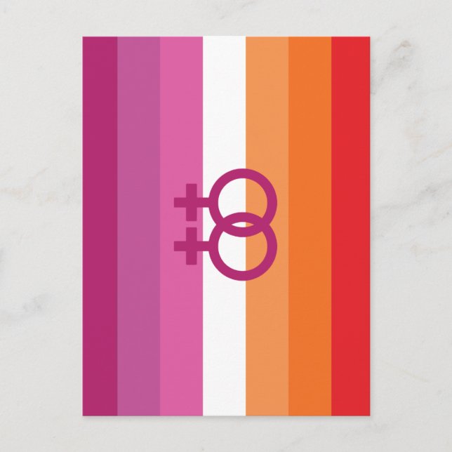 WLW Lesbische Flagge Postkarte (Vorderseite)