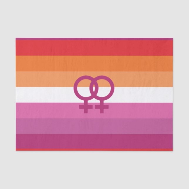 WLW Lesbische Flagge Seidenpapier (Vorderseite)