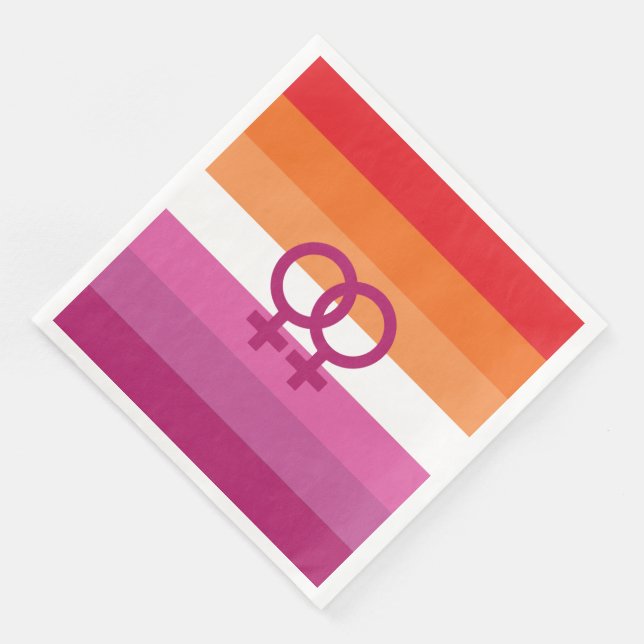 WLW Lesbische Flagge Serviette (Ecke)