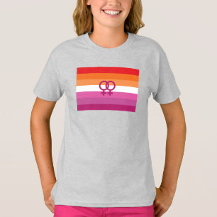 WLW Lesbische Pride-Flagge (Sonnenuntergang) T-Shirt