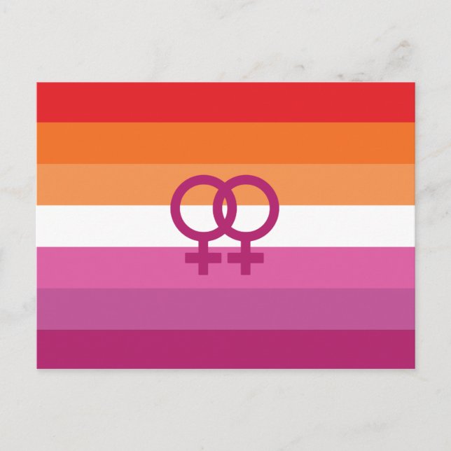 WLW Lesbische Stolperflagge (Sunset) Postkarte (Vorderseite)