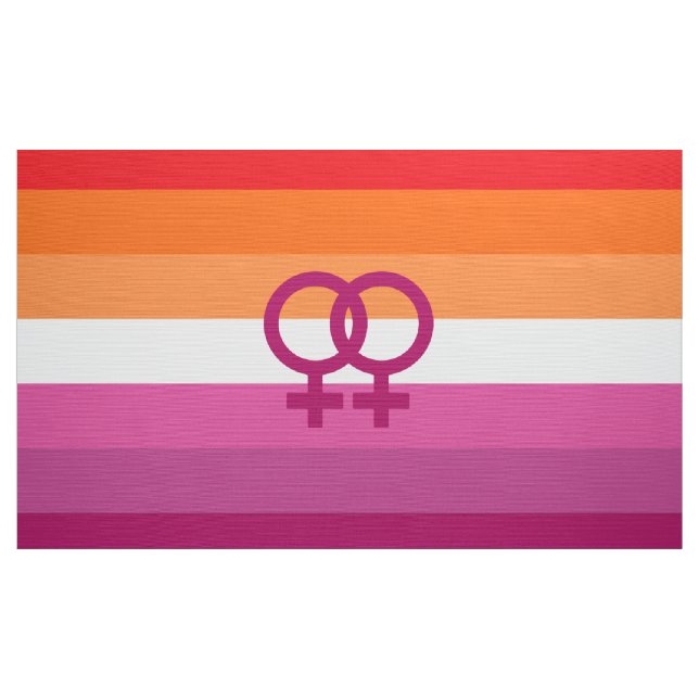 WLW Lesbische Stolperflagge (Sunset) Stoff (Yard (91,4 cm))