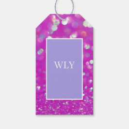WLY Pink Confetti Geschenkmarke Geschenkanhänger
