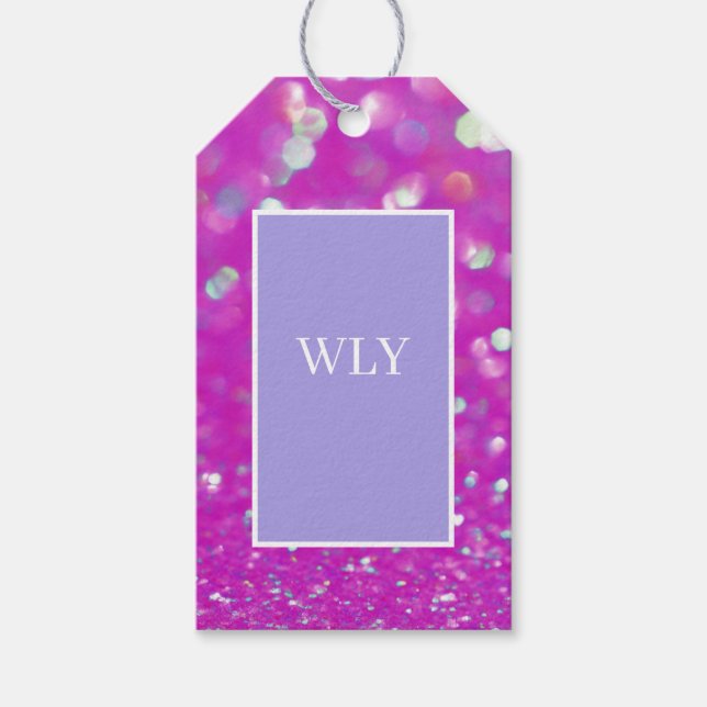 WLY Pink Confetti Geschenkmarke Geschenkanhänger (Vorderseite)