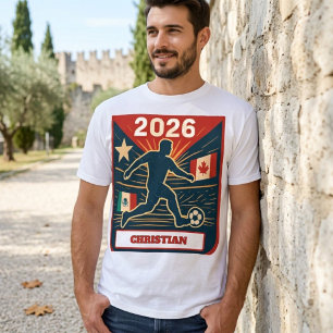 WM 2026 Personalisiertes Fußball-Fan-Shirt T-Shirt