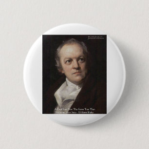 Wm Blake "Seeing Trees" Weisheit Zitat Geschenke Button