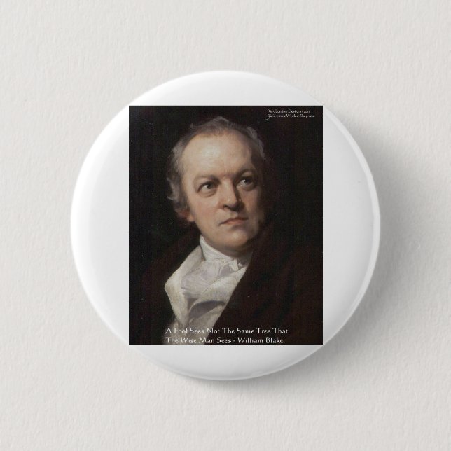 Wm Blake "Seeing Trees" Weisheit Zitat Geschenke Button (Vorderseite)