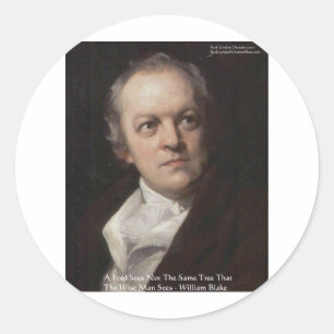 Wm Blake "Seeing Trees" Weisheit Zitat Geschenke Runder Aufkleber