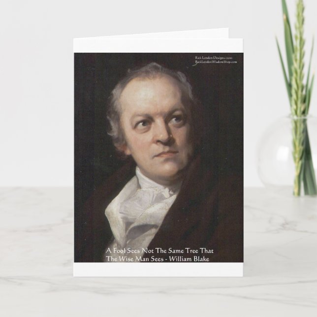 Wm Blake "Seeing Trees" Wisdom Zitat Geschenke Karte (Vorderseite)