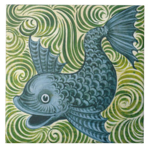 Wm De Morgan Links gegenüber Blue Dolphin Tile Re Fliese