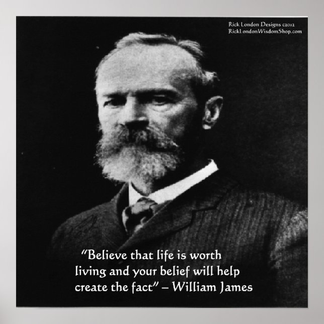 Wm James "Value of Life" Poster von Rick London (Vorne)
