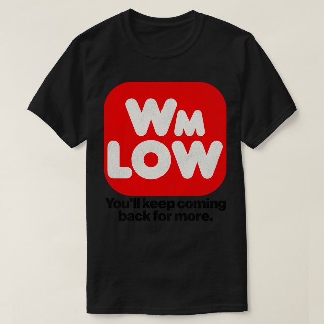 WM LOW Supermarkt Retro Defunktional Store T-Shirt (Design vorne)