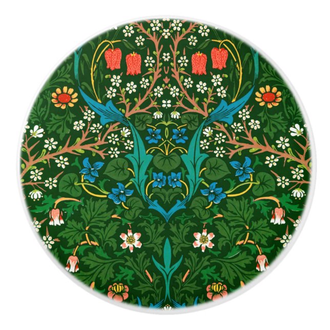 WM Morris Blackthorn Art Nouveau Pattern Keramikknauf (Vorderseite)