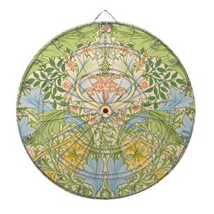 Wm Morris Myrtle Floral Art Nouveau Pastell Dartscheibe