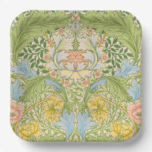 Wm Morris Myrtle Floral Art Nouveau Pastell Pappteller