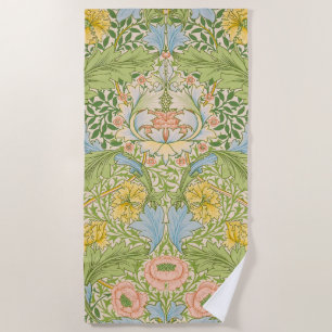 Wm Morris Myrtle Floral Art Nouveau Pastell Strandtuch