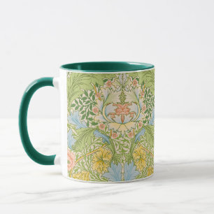 Wm Morris Myrtle Floral Art Nouveau Pastell Tasse