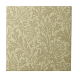 Wm Morris Ochre Thistle Arts & Crafts Fliese