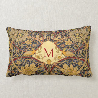WM vor Raphaelit. Morris CUSTOMIZABLE MONOGRAMM Lendenkissen