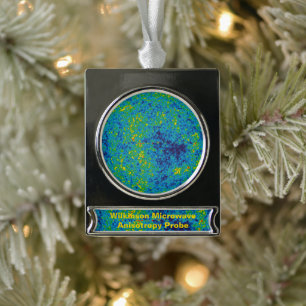 WMAP Microwave Anisotropy Probe Universe Map Banner-Ornament Silber