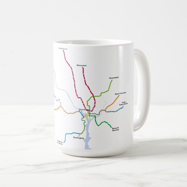 WMATA-Metrorail Kaffeetasse (VorderseiteRechts)