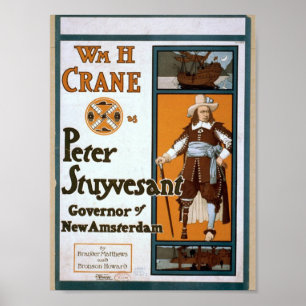 WmH Kran als Gouverneur Peter Stuyvesant von neuem Poster