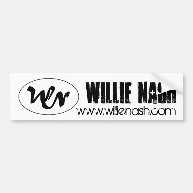 wn Logo, Willie Nash, www.willienash.com Autoaufkleber (Vorne)
