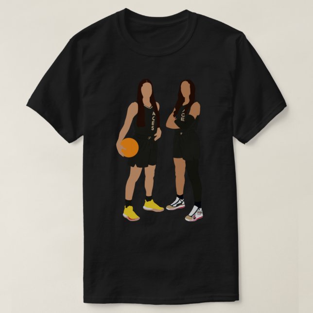 WNBA- Las Vegas Aces Kelsey Plum 10 A_ja Wilson T-Shirt (Design vorne)