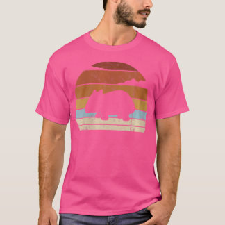 Wo 8Os Australian Marsupial Niedlich Wombat Silhou T-Shirt