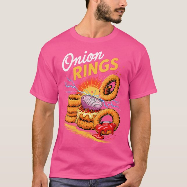 Wo 90S Onion Rings Snack T-Shirt (Vorderseite)
