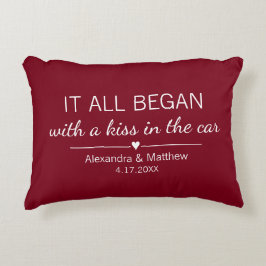 Wo alles anfing Romantische Personalisierte Paare Dekokissen