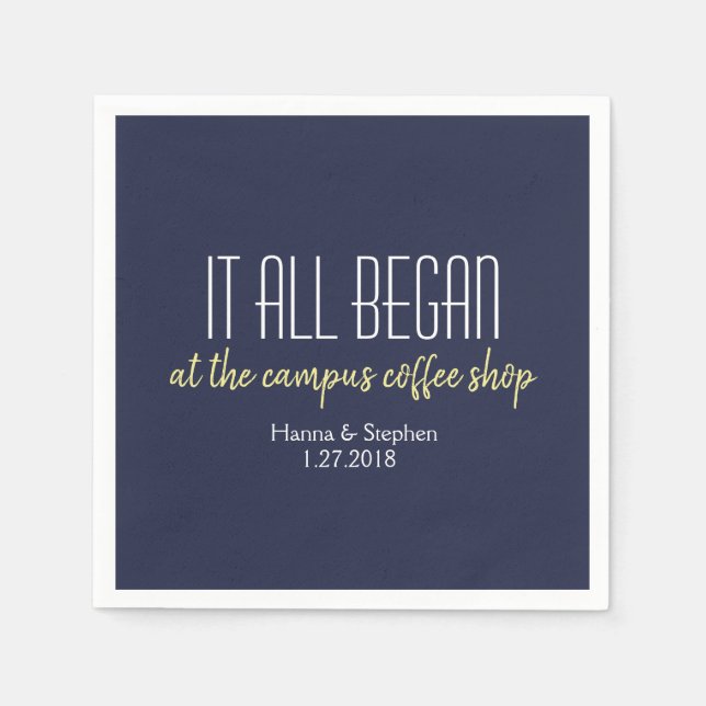 Wo alles begann Liebe Story Serviette (Vorderseite)