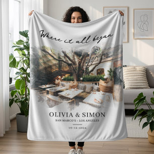 Wo alles begann Romantisches Geschenk für Paare Fleecedecke
