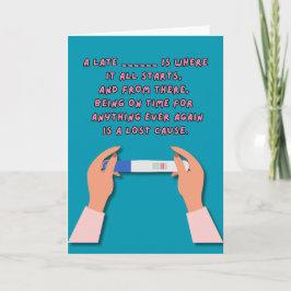 Wo alles beginnt - Funny Card für Junge Mütter Karte