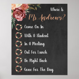 Wo befindet sich das Lehrerbüro? Poster