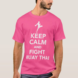Wo Behalten Ruhe und Kampf Muay Thai T-Shirt