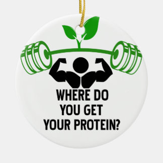 Wo bekommt man sein Protein? Keramik Ornament