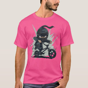 Wo Biker Ninja Lieben Skateboards und Bmx Bikes T-Shirt