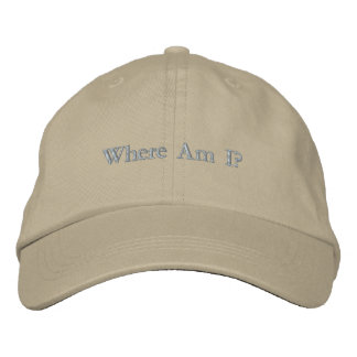 Wo bin ich? Minimalistische bestickte Mütze Baseballkappe