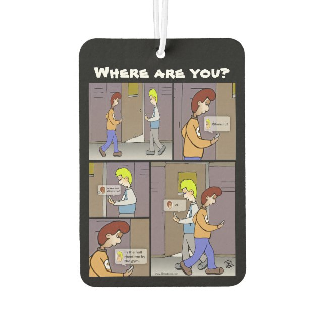 Wo bist du? Lufterfrischer (Rückseite)