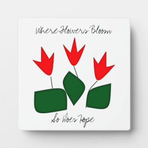 Wo Blume blühen Fotoplatte
